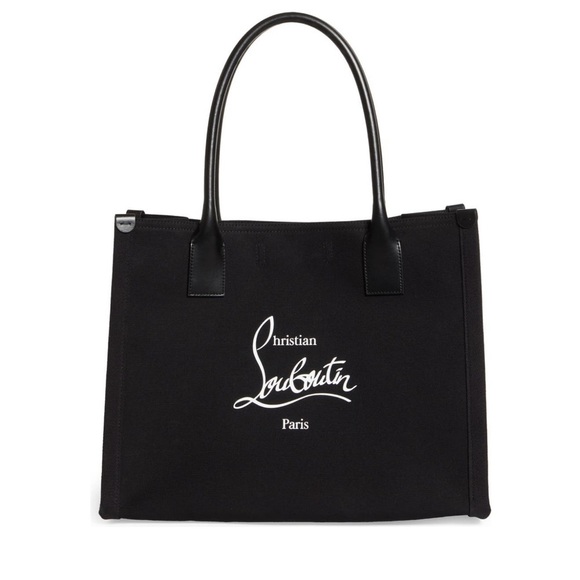 New Christian Louboutin Large Nastroloubi Black Canvas Tote - Picture 1 of 10